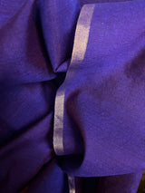 Dual tone purple with zari border paithani sequins handwoven organza silk saree