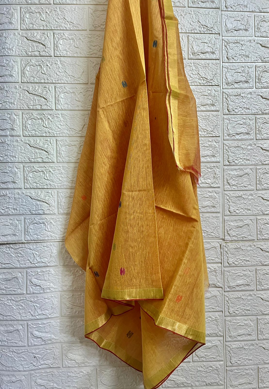 Golden yellow paithani kurti & dupatta set - Tamal Boutique