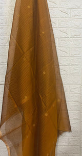 Golden yellow silk cotton kurti & dupatta handwoven jamdani piece - Tamal Boutique