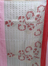 Baby Pink Matka Silk Sequins Handwoven Jamdani Saree