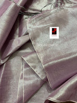 Light pink tissue handloom saree with blouse piece