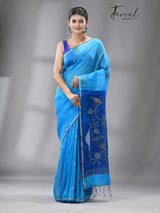 Blue silk Linen - Tamal Boutique