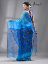 Blue silk Linen