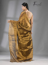 Golden Colour Tissue Handloom Saree