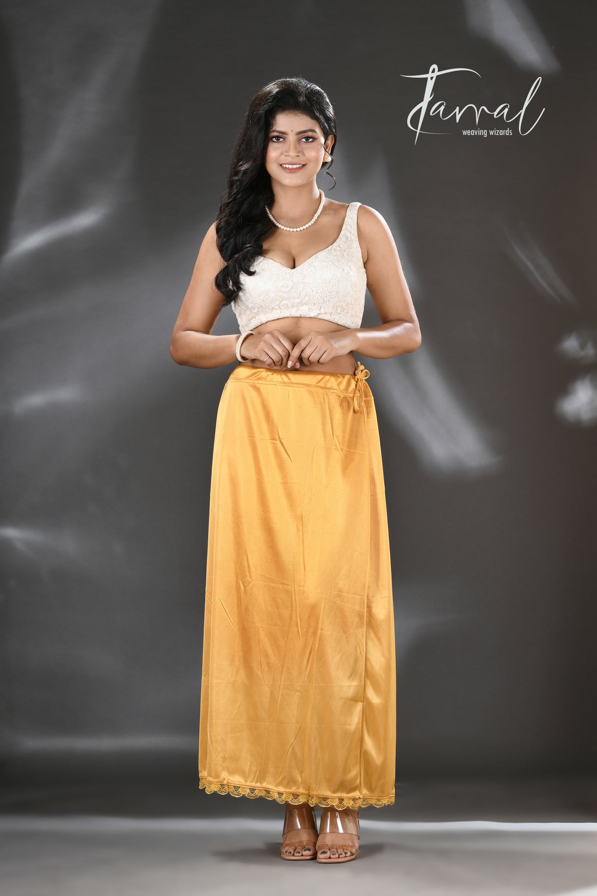 Golden Yellow Lycra Stretchable Petticoat