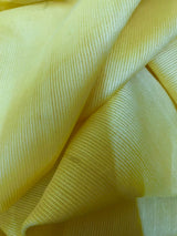 yellow with Multicolour allover floral motifs handwoven muslin silk jamdani saree