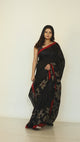 Black with red border Matka silk handwoven jamdani saree